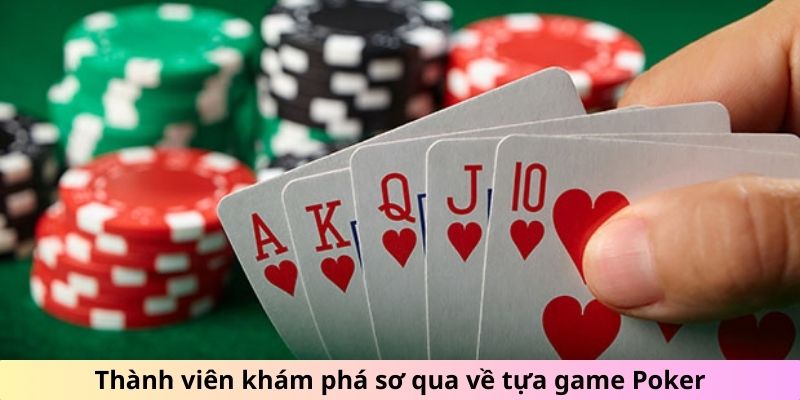 Thành viên khám phá sơ qua về tựa game Poker